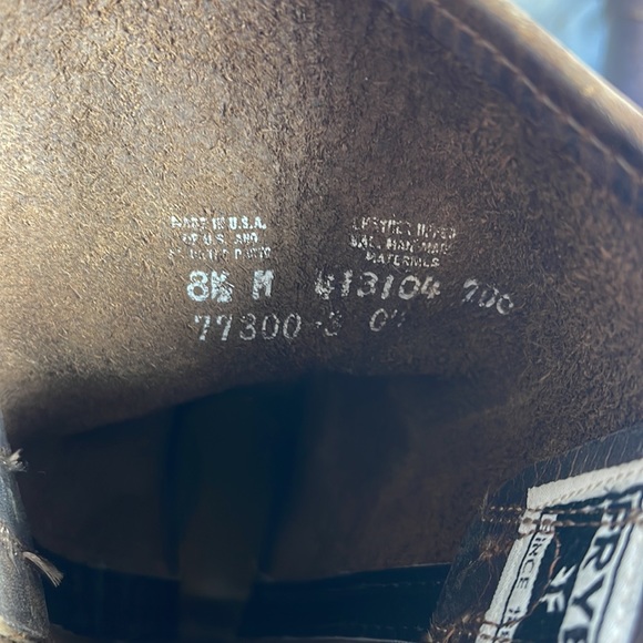 Frye Whisper Vintage 90's Distressed Harness Style Boots Sz 8.5 - Picture 5 of 9